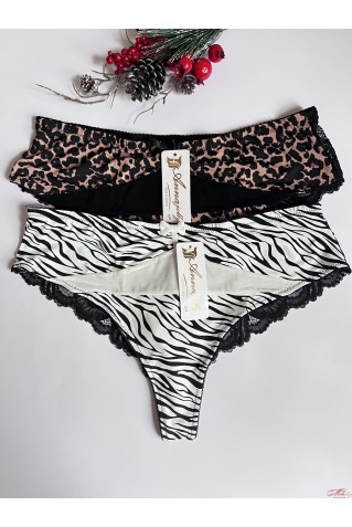 Трусики бразиліана з мікрофібри та мережива Annajolly 350